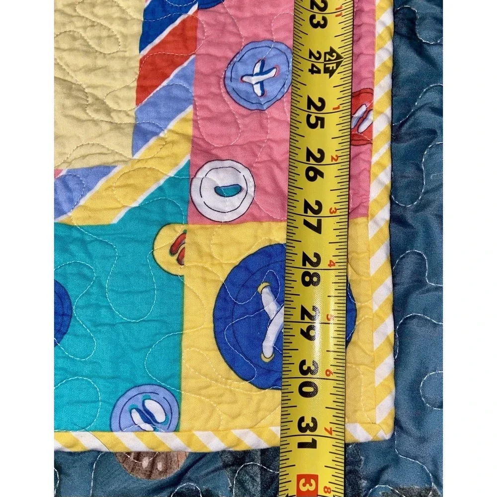 Hand Quilted Homemade Quilt Blanket 31x39